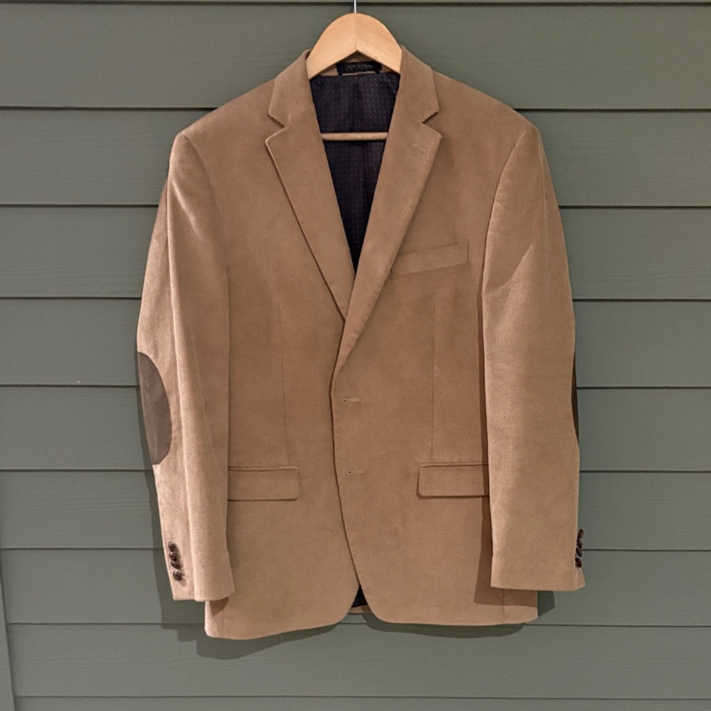 Chaps Tan Blazer with Dark Elbow Patches
